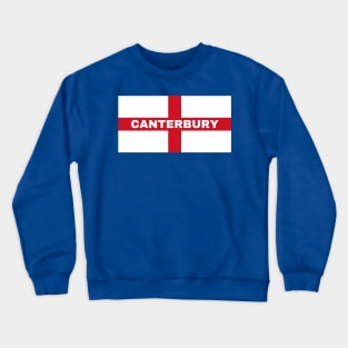 Canterbury City in English Flag Crewneck Sweatshirt